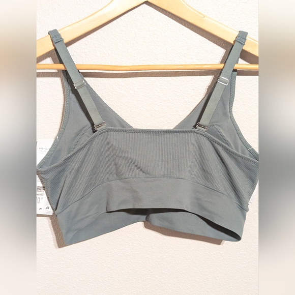 NWT Jockey Generation Light Support Rib Seamfree Bralette XL Green Blue/Sage - Picture 2 of 8